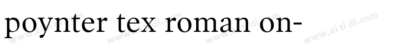 poynter tex roman on字体转换
